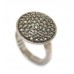 Oxidized Ring Silver 925 Sterling women marcasite stones C 342